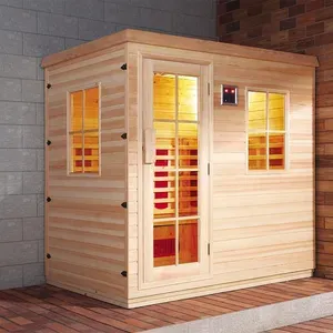 2 ຄົນຫ້ອງ Sauna ໄມ້ສໍາລັບ Infrared Sauna