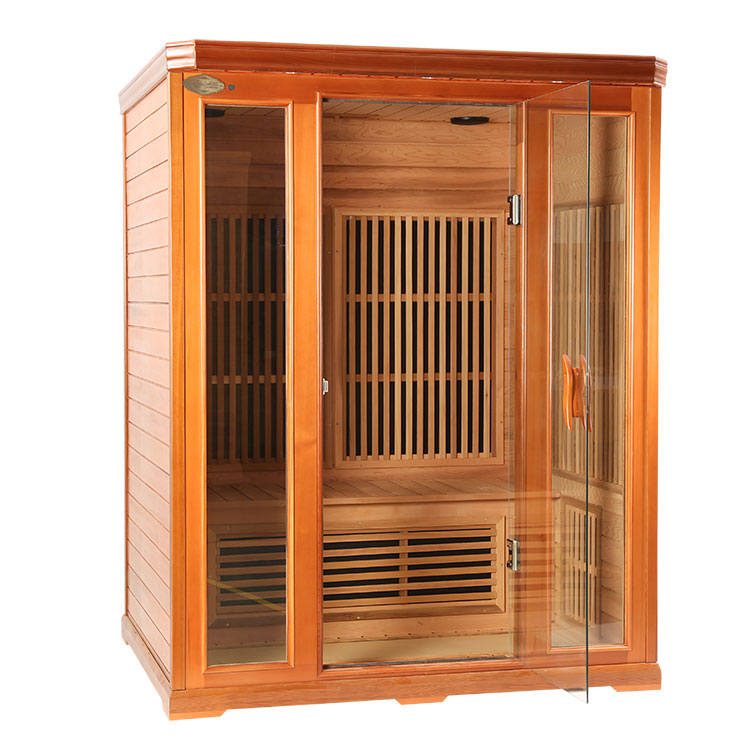 ບົດບາດຂອງສາມຄົນ Red Cedar Carbon Fiber Heater Infrared Sauna(1)