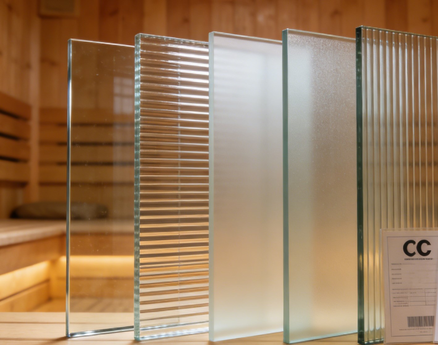 ແກ້ວກັນລະເບີດໃນຫ້ອງ Sauna