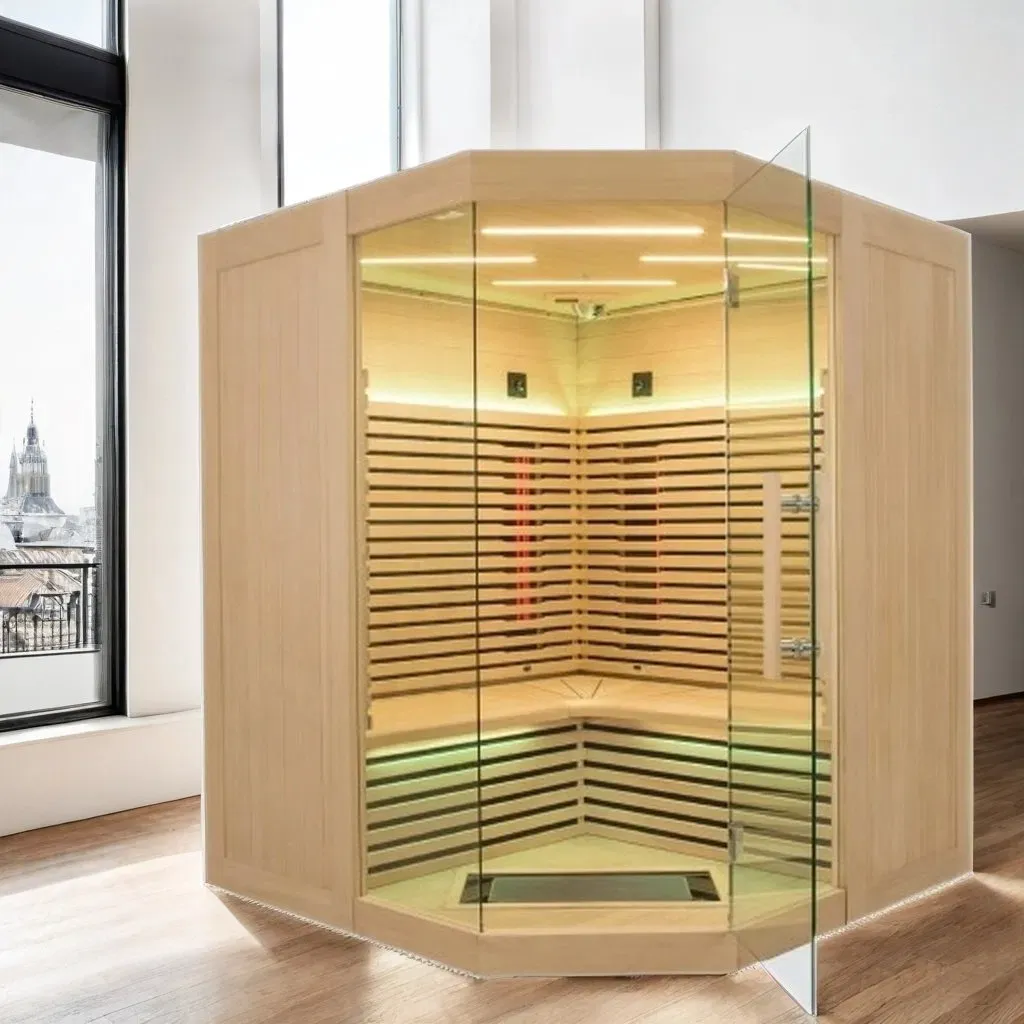 ສາມາດ 3-4 ຄົນ Hemlock Infrared Sauna ສໍາລັບເຮືອນເພື່ອຫັນປ່ຽນສຸຂະພາບປະຈໍາວັນຂອງທ່ານ