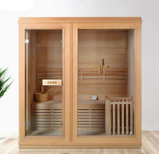 Home Steam Sauna ກັບ timer - ການກໍ່ສ້າງໄມ້ Cedar ທໍາມະຊາດສໍາລັບການຜ່ອນຄາຍການຜ່ອນຄາຍການຜ່ອນຄາຍ