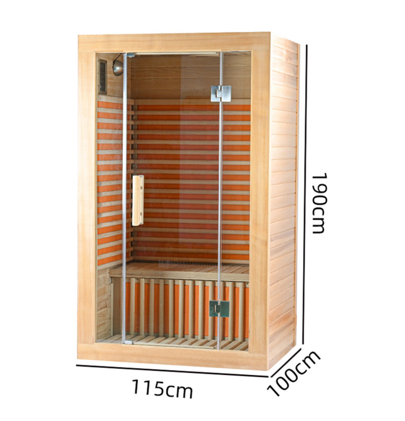 Sauna 1-2 ບຸກຄົນ hemlock far-infrared sauna